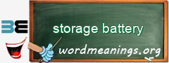 WordMeaning blackboard for storage battery